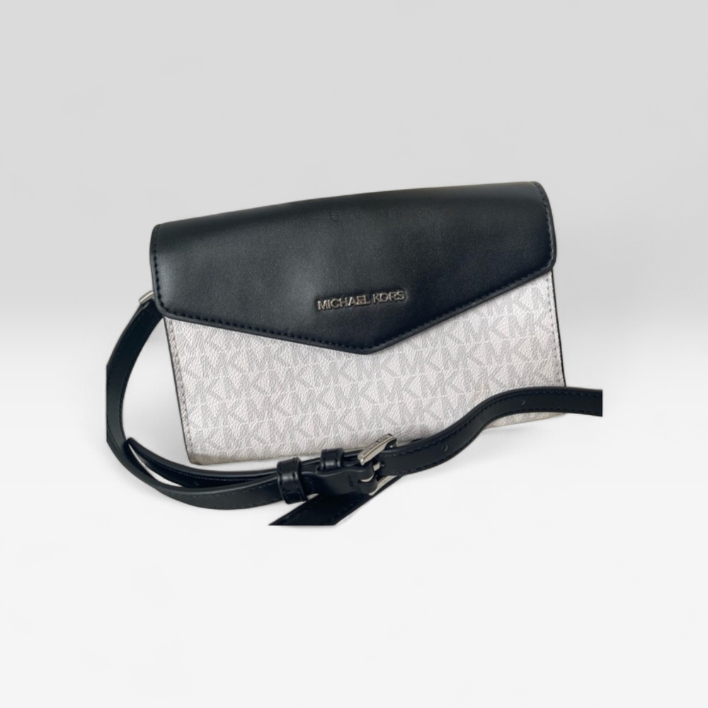 Michael Kors Black and Cream Crossbody Bag